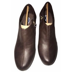 Dr Scholl’s Headline Wedge Heel Drk Brown Booties, Memory Foam , Side Zip Sz 10M